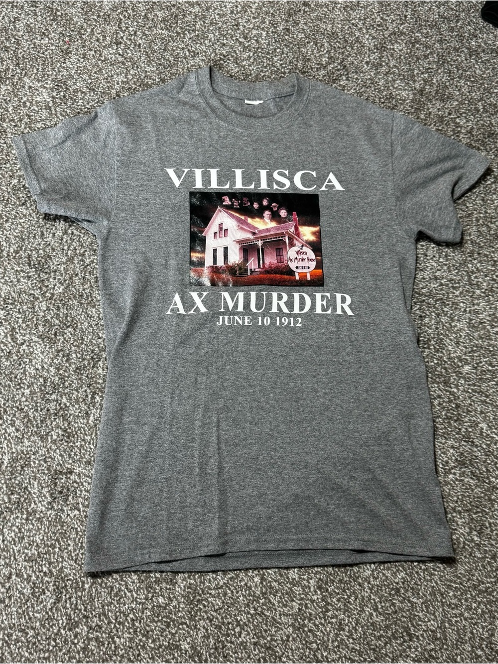 VilliscA Ax Murder Graphic Tee - Gray